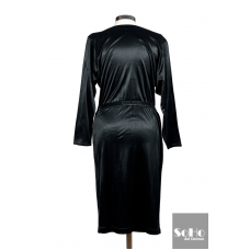 Vestido Negro Satinado Georges Rech